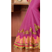 Tantalizing Pink Colored Embroidered Georgette Net Saree